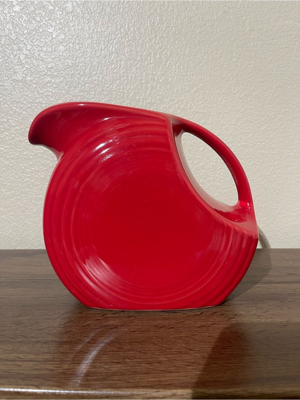 Fiesta Red Disc Pitcher Vase